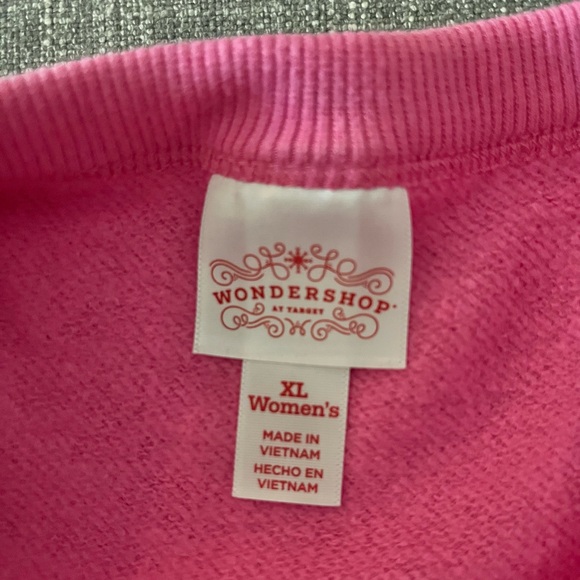 Wondershop for Target J'Adore Holiday Christmas Sweatshirt Pink XL - Picture 6 of 7